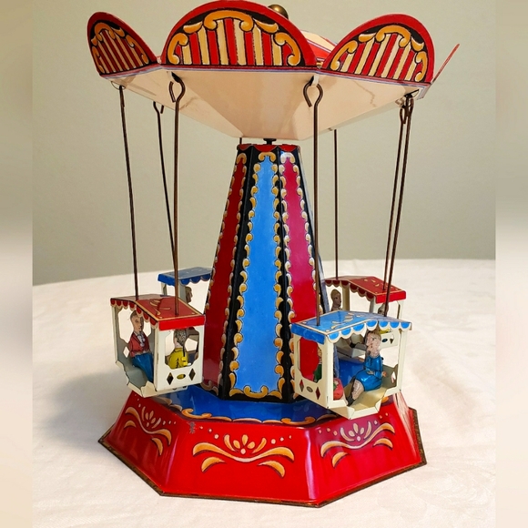 Antique Tin Toy gondola- Vintage carousel - Picture 1 of 6